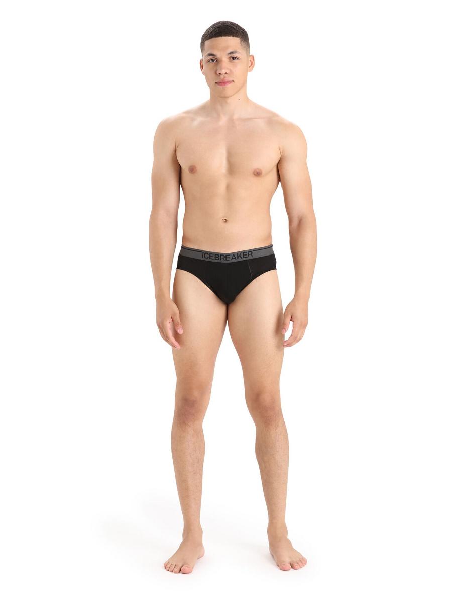 Icebreaker Merino Anatomica Briefs Férfi Fehérnemű Fekete | HU 1299JPQJ